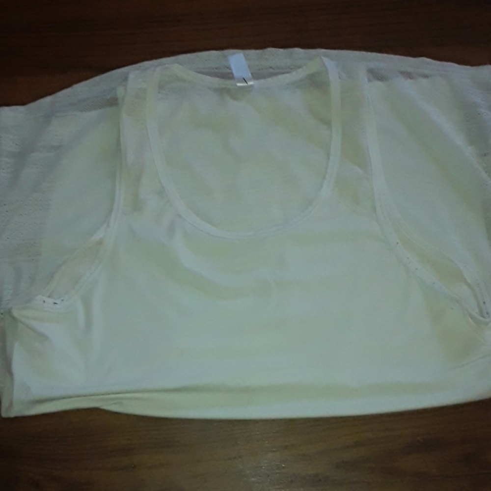 White VS sport mesh back tank top